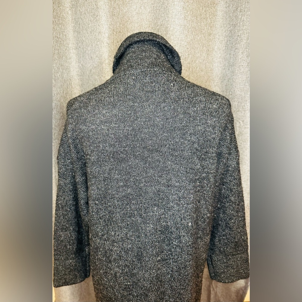 ZARA Knit Charcoal Gray Turtleneck Sweater Midi Dress | Women’s Medium - Picture 9 of 14